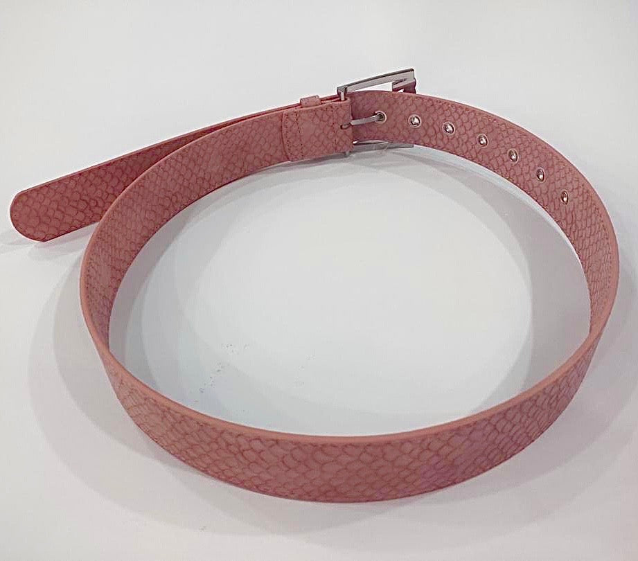 Lake rose snake skin belt