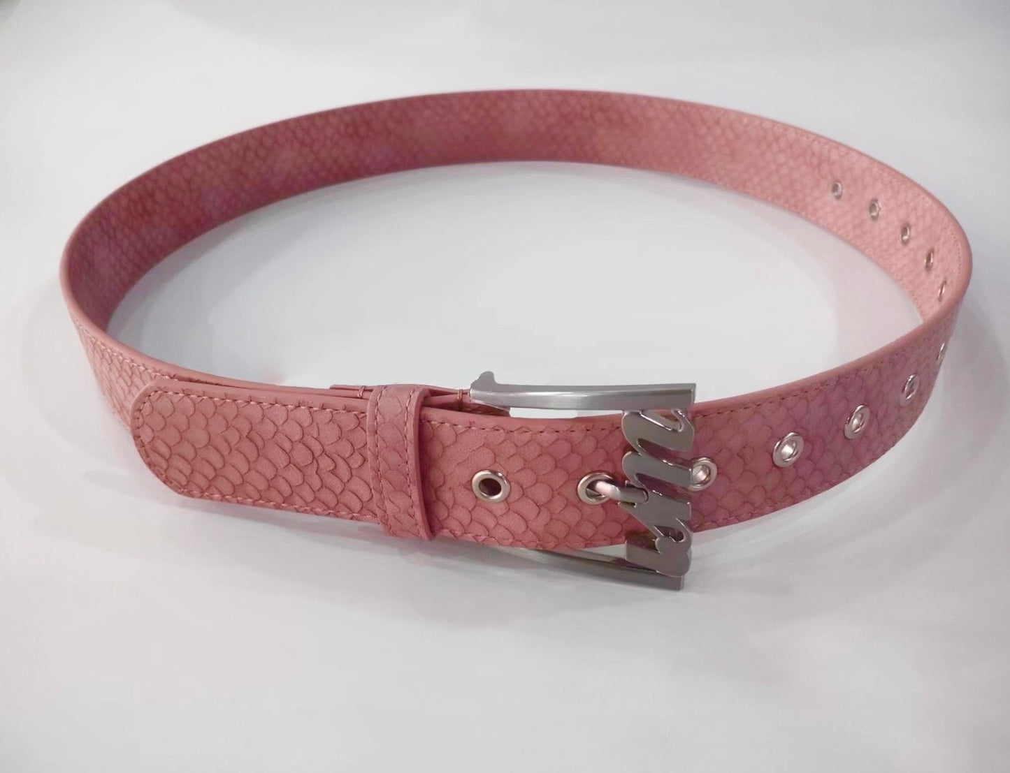 Lake rose snake skin belt