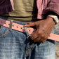 Lake rose snake skin belt